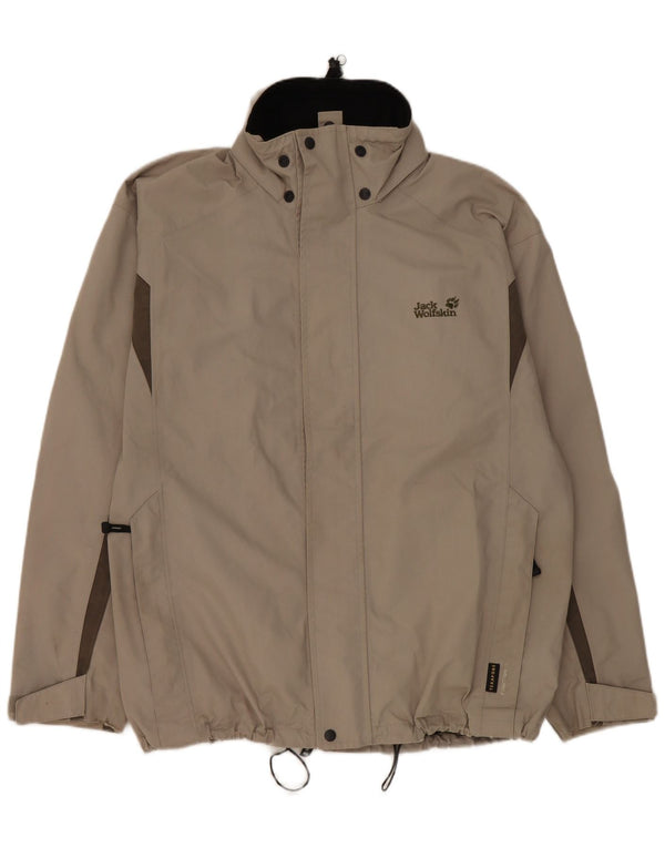 Jack Wolfskin Herren Regenjacke UK 40/42 Large Grau Colourblock Polyester
