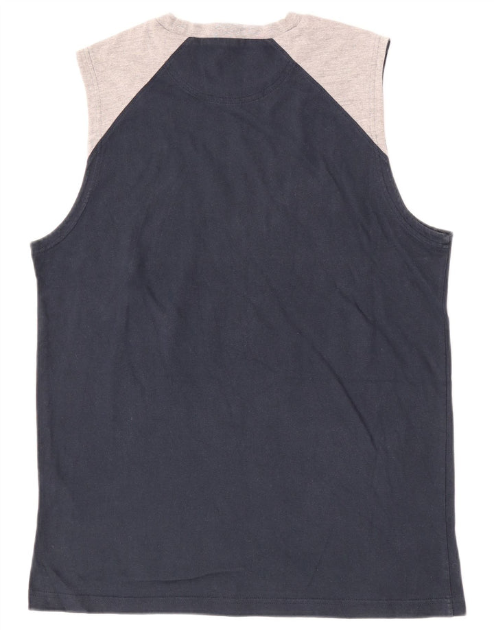 Champion Herren-Unterhemd mit Grafik, groß, marineblau, Colourblock-Baumwolle