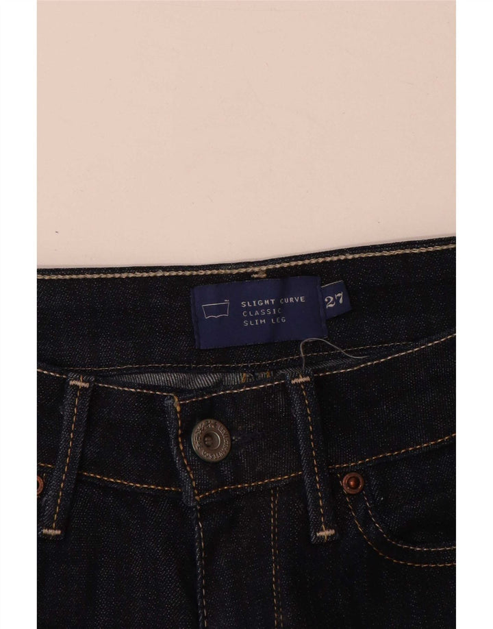 Levi's Damen Slight Curve Slim Jeans W27 L31 Marineblau Baumwolle