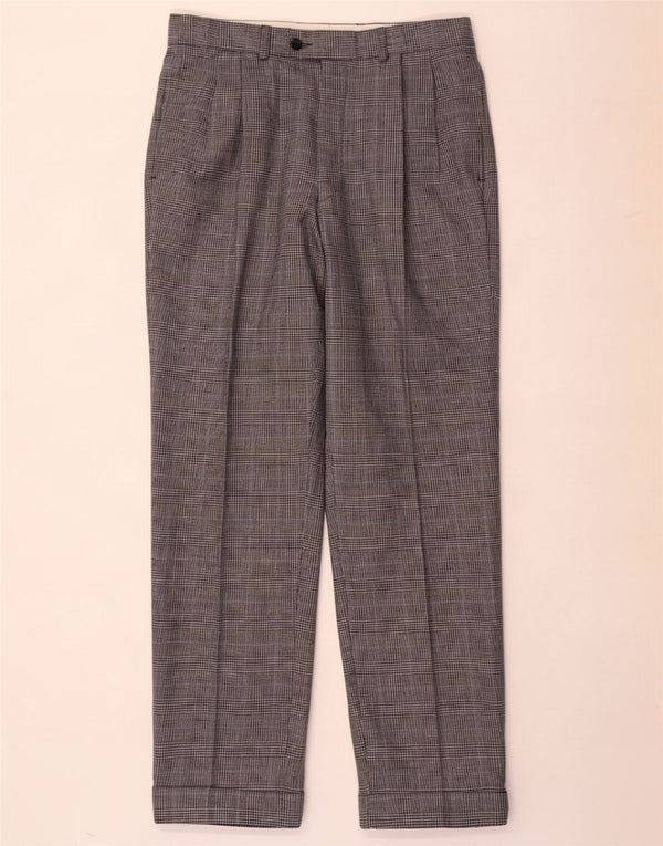 Marks & Spencer Herren St. Michael Pegged Anzughose W32 L31 Grau kariert