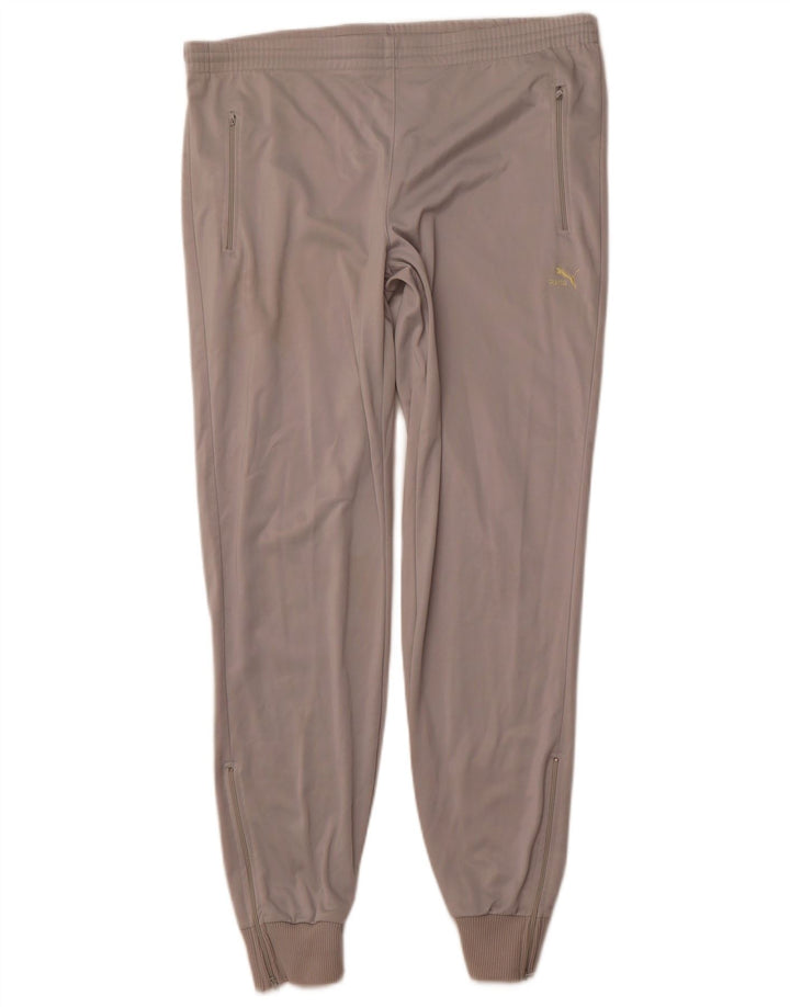 Puma Herren-Trainingsanzug, groß, graues Farbblock-Polyester