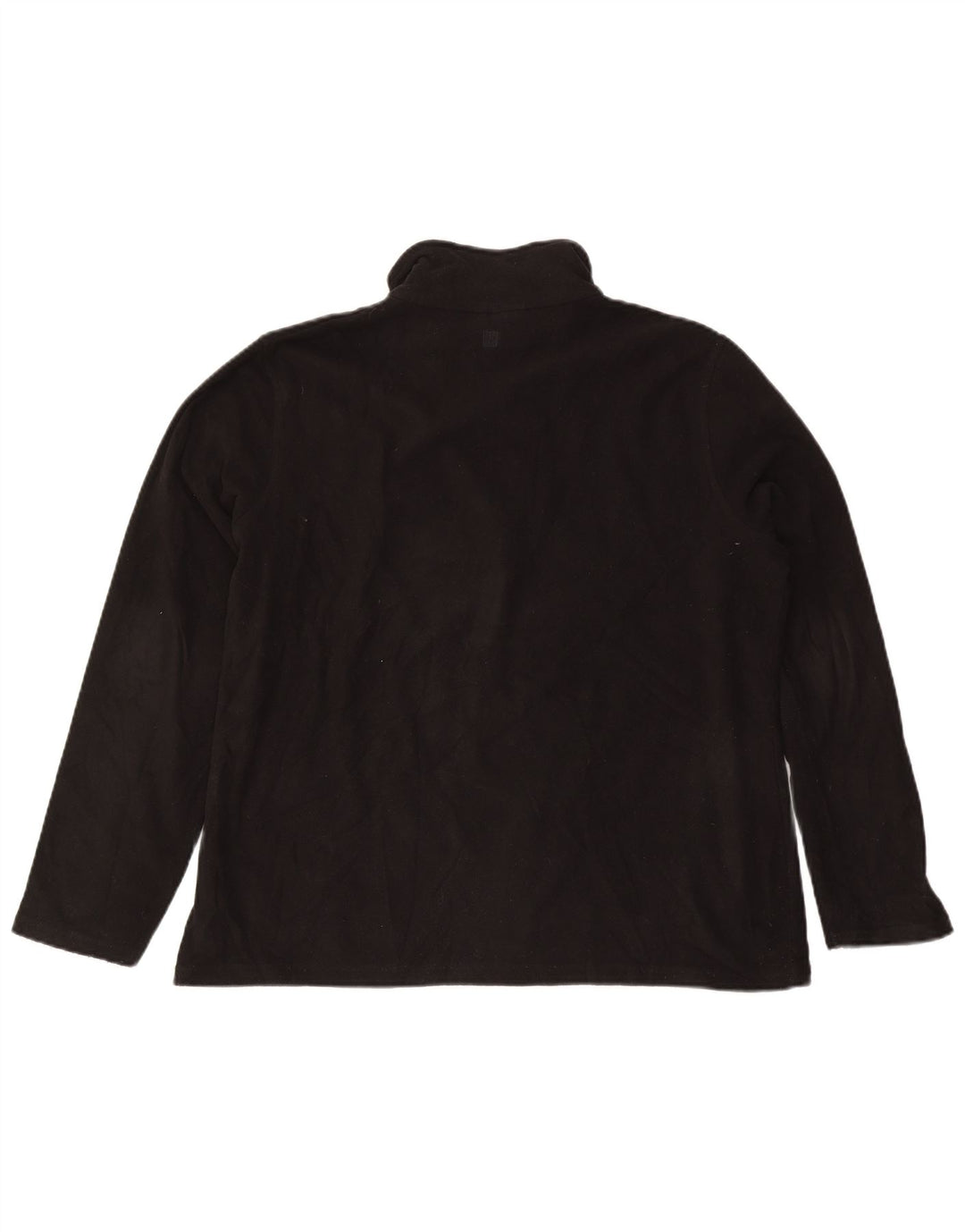 Mountain Warehouse Herren-Fleecepullover mit Reißverschluss am Hals, XL, schwarzes Polyester