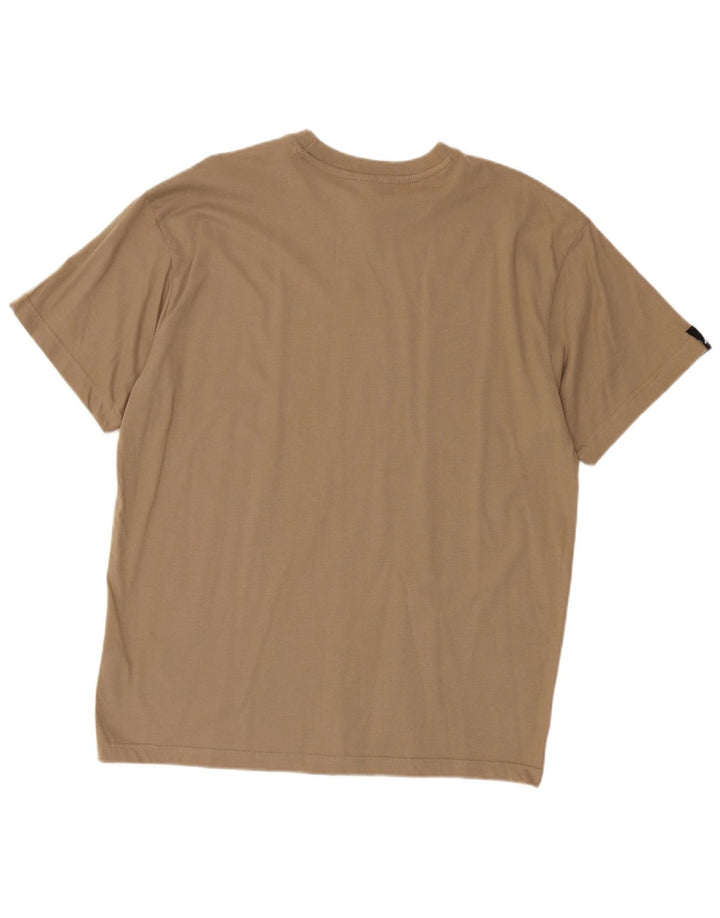 Kappa Herren T-Shirt Top Large Braun Baumwolle