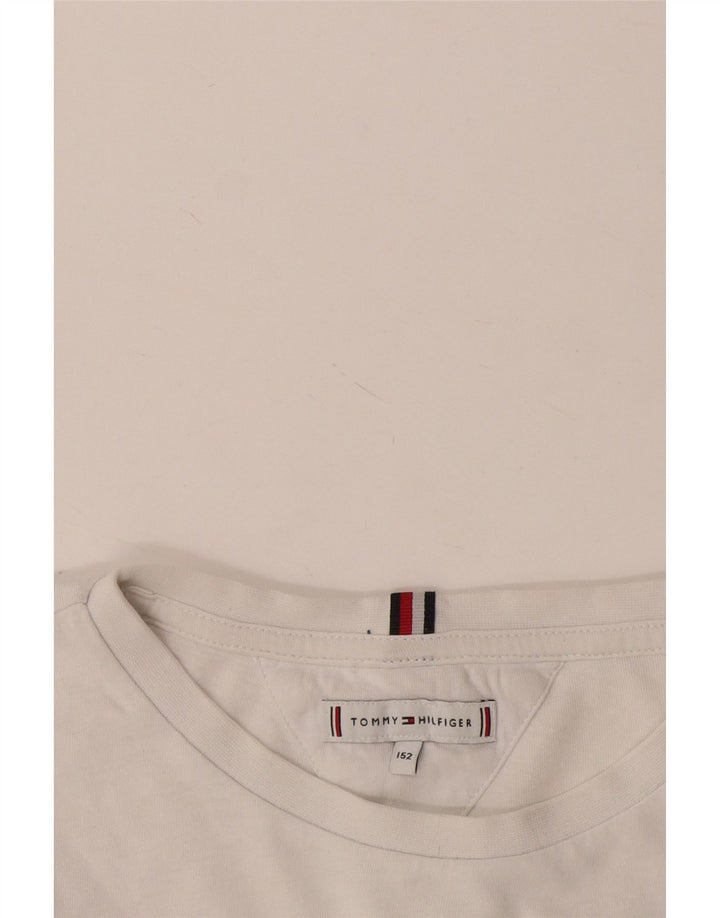 Tommy Hilfiger Langarmshirt mit Grafik für Jungen, 11–12 Jahre, Weiß