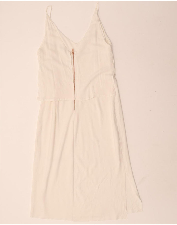 Zara Damen Slip Dress UK 14 Large Weiß