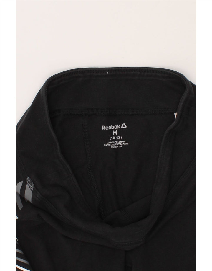 REEBOK Girls Leggings 10-11 Years Medium Black Cotton Vintage Reebok and Second-Hand Reebok from Messina Hembry 