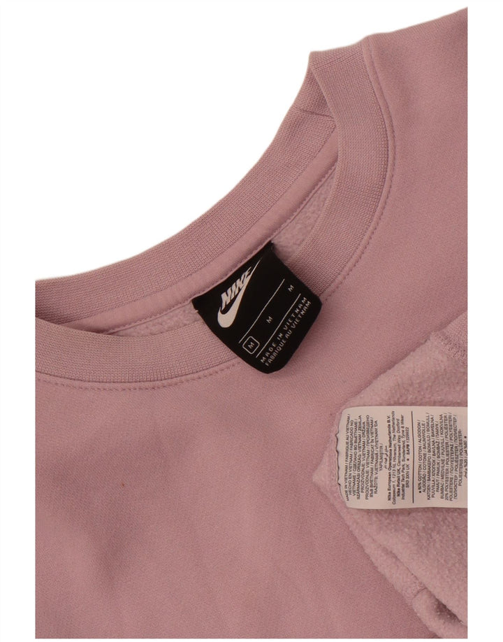 Nike Damen Sweatshirt Pullover UK 14 Mittelrosa Baumwolle