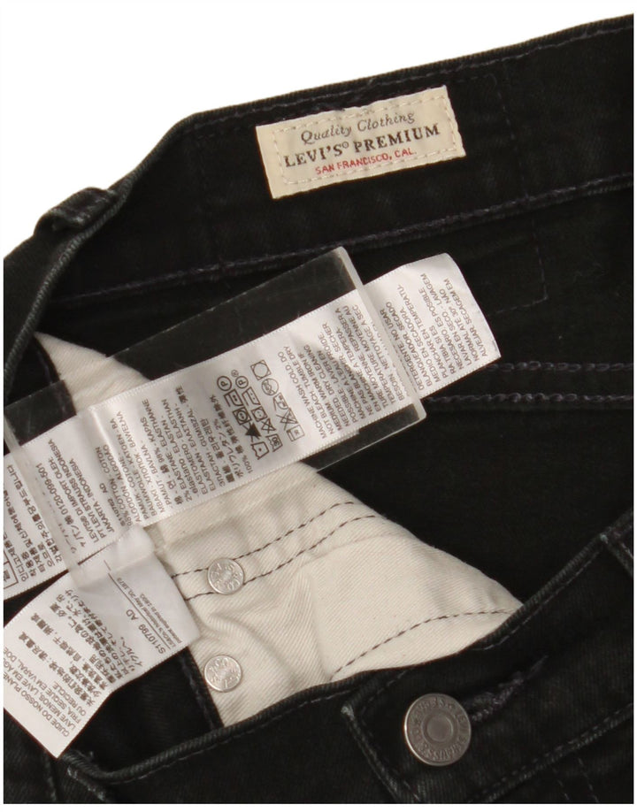 Levi's Herren Slim Jeans W30 L29 Schwarze Baumwolle