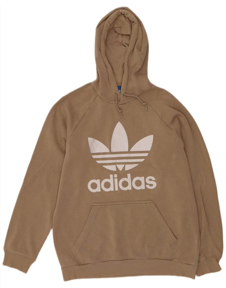Adidas Herren Graphic Hoodie Pullover Mittelbeige Baumwolle