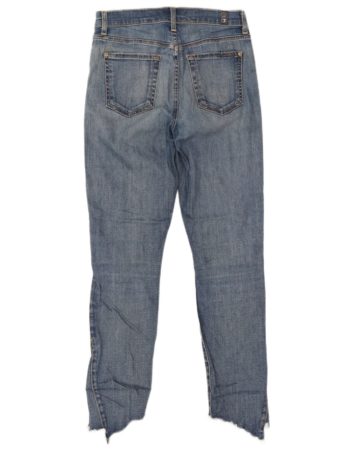 7 FOR ALL MANKIND Damen Slim Jeans W26 L26 Blaue Baumwolle