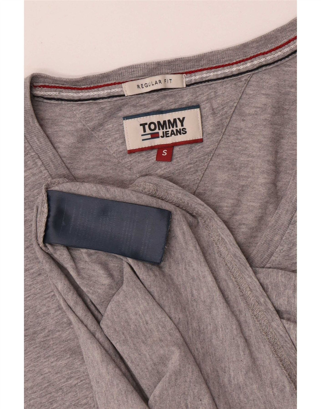 Tommy Hilfiger Herren T-Shirt Top Small Grau Baumwolle
