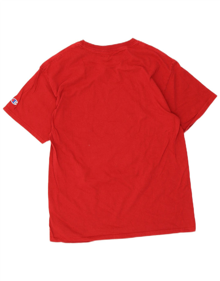 Champion Herren Grafik-T-Shirt-Oberteil Mittelrot