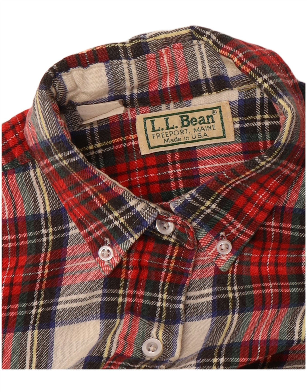 L.L.BEAN Damen Flanellhemd UK 16 Large Red Check