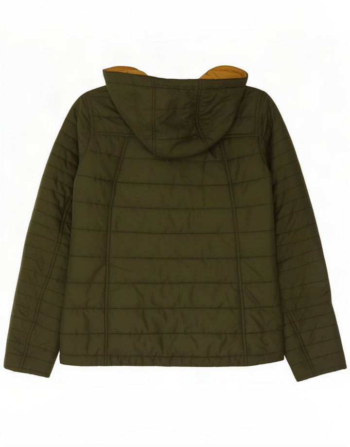 Barbour Wattierte Jacke mit Kapuze für Damen UK 8 Small Green Polyester