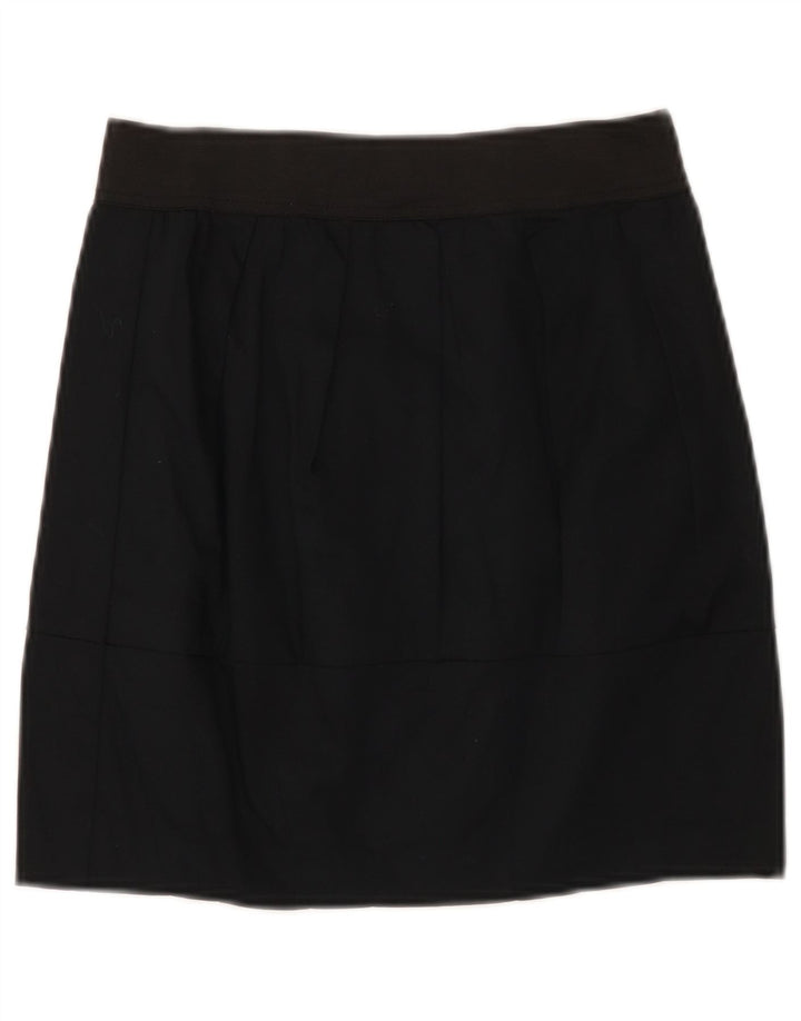 Dkny Damen Minirock Medium W28 Schwarze Baumwolle