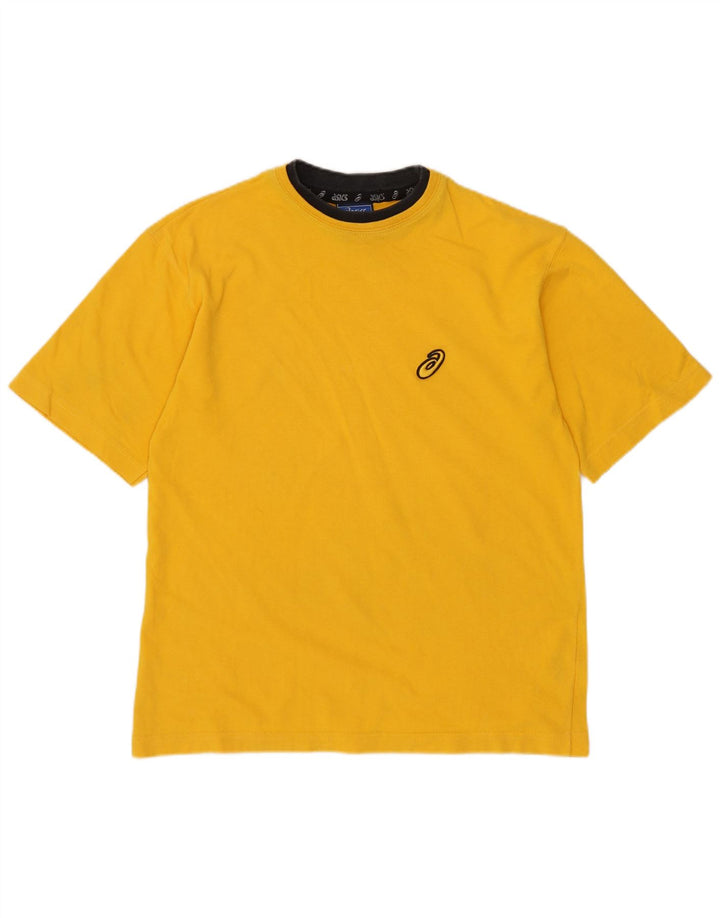 Asics T-Shirt-Oberteil für Jungen, 11–12 Jahre, gelbe Baumwolle