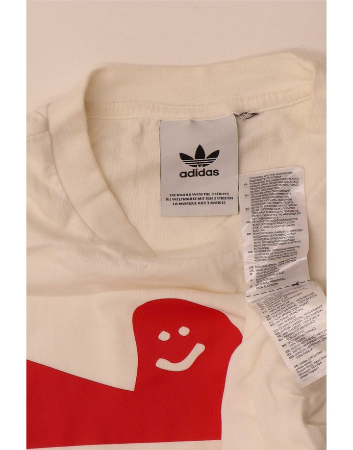 Adidas Herren Grafik T-Shirt Top Small Weiß