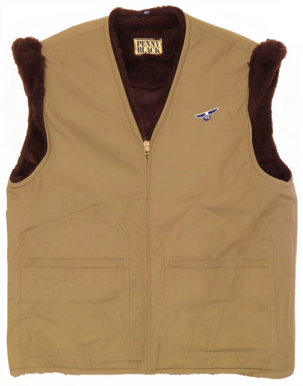 Penny Black Sherpa-Gilet für Damen, UK 14, Größe L, Beige, Farbblock