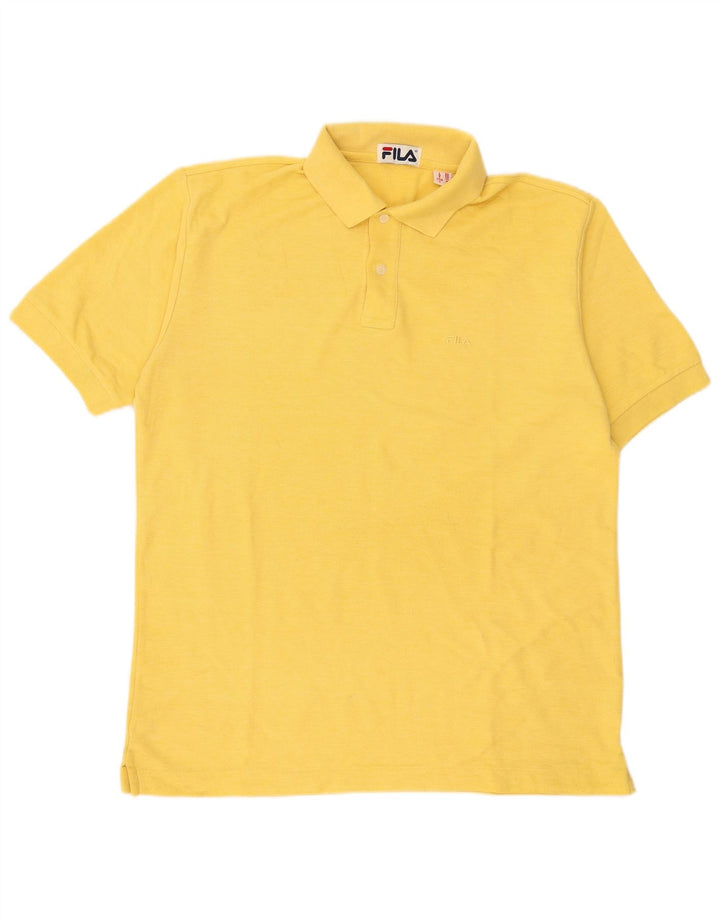 Fila Herren Poloshirt IT 50 mittelgelbe Baumwolle