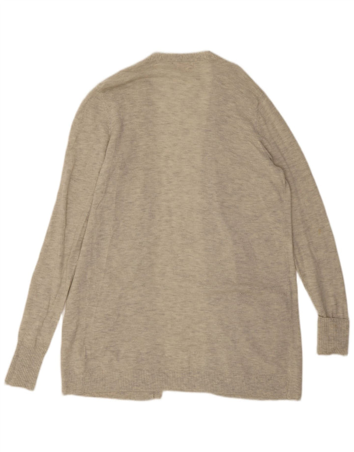 Fat Face Damen Longline Open Cardigan Pullover UK 12 Mittelgraue Wolle