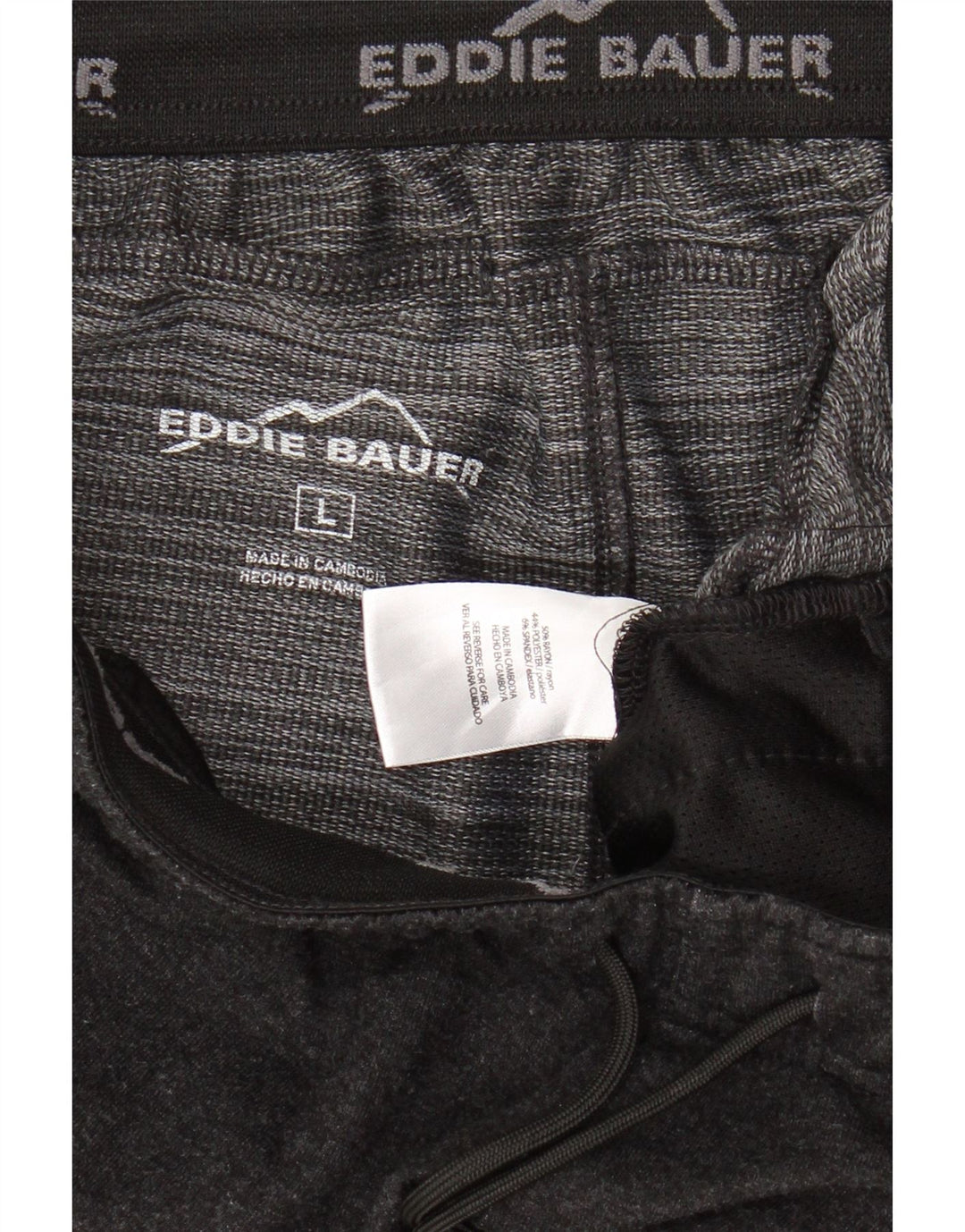 EDDIE BAUER Mens Sport Shorts Large  Grey Rayon Vintage Eddie Bauer and Second-Hand Eddie Bauer from Messina Hembry 