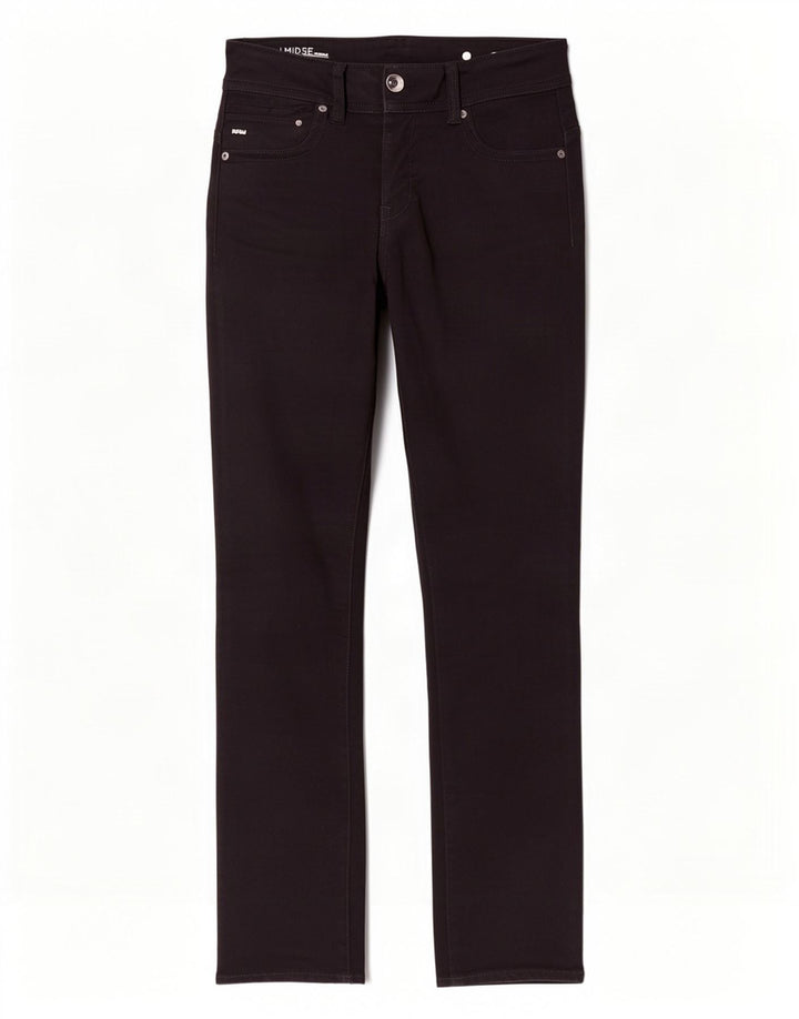G-Star Damen Midge Saddle Straight Jeans W28 L30 Schwarze Baumwolle