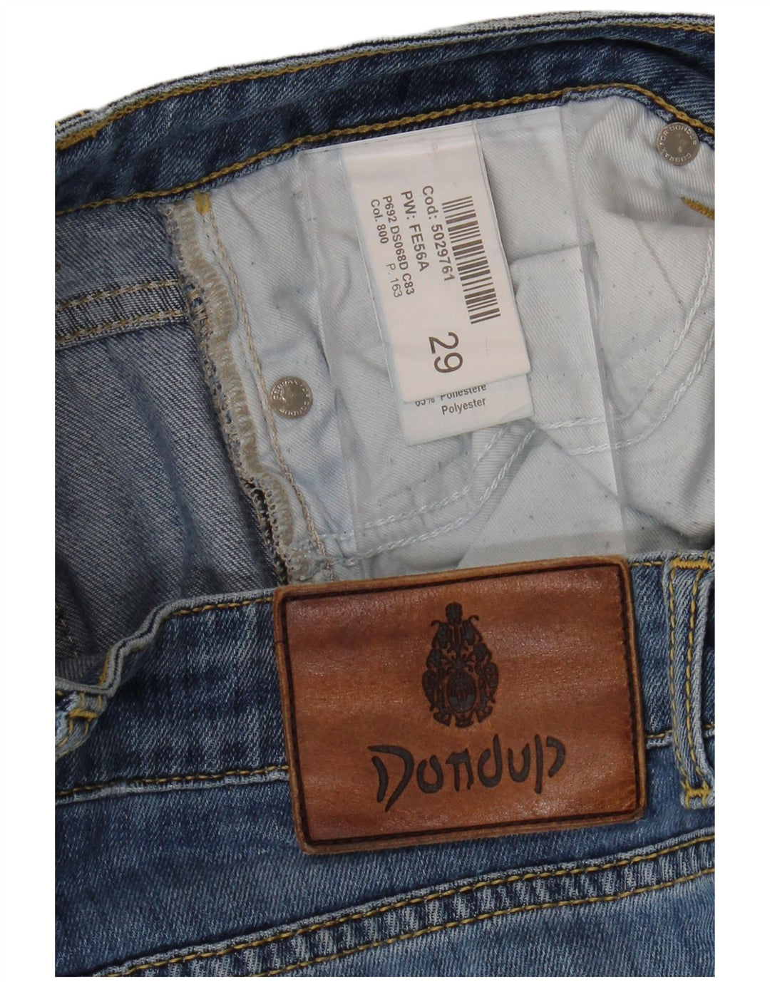 DONDUP Distressed Slim Jeans für Damen W29 L27 Blaue Baumwolle