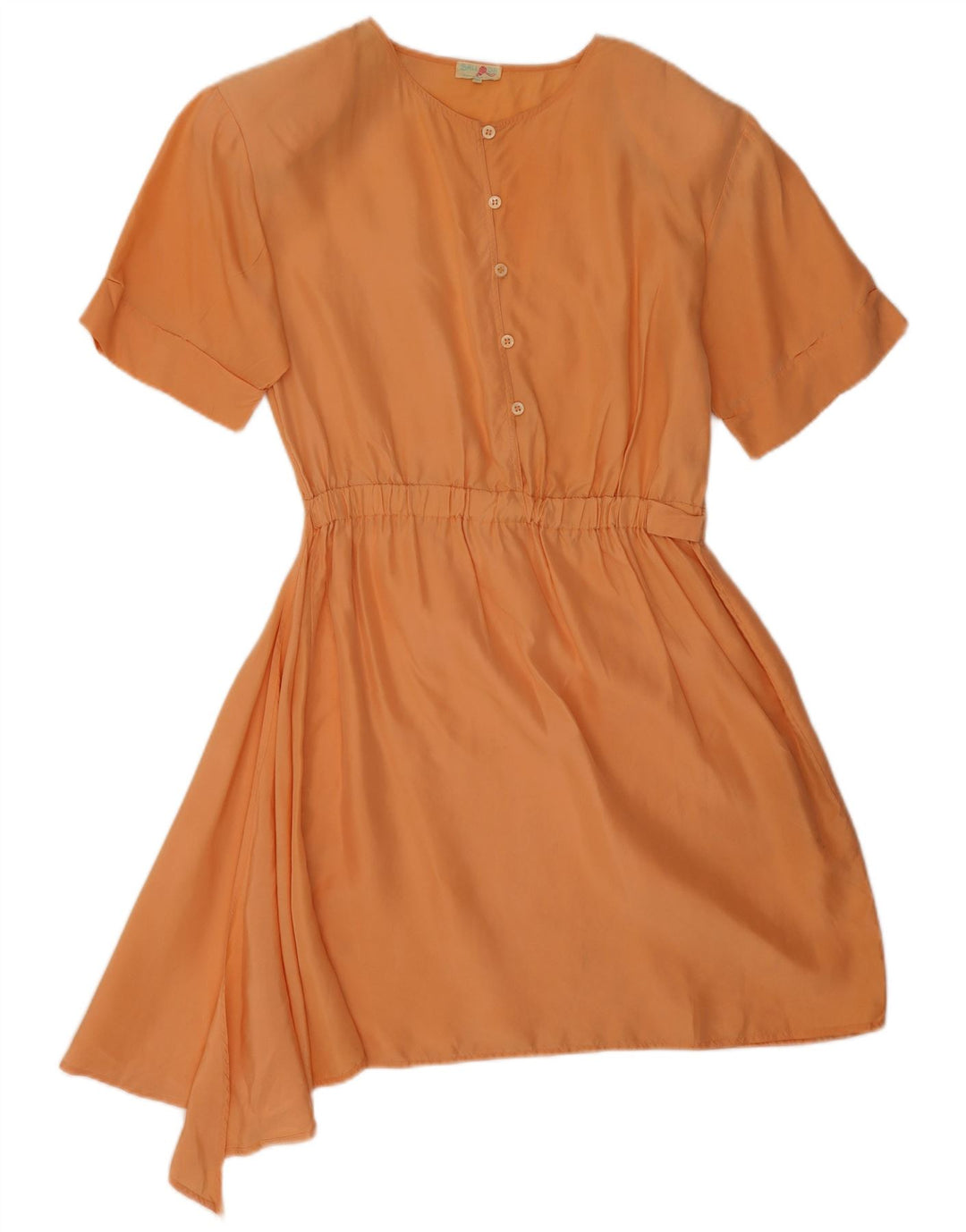 Balloon Damen Asymmetrisches Kleid EU 38 Mittelorange Seide