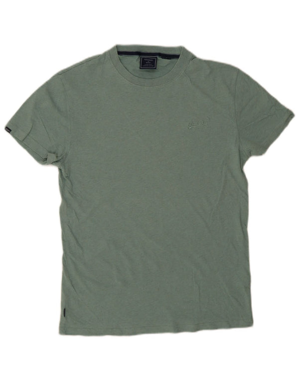 Superdry Herren T-Shirt Top Small aus grüner Baumwolle