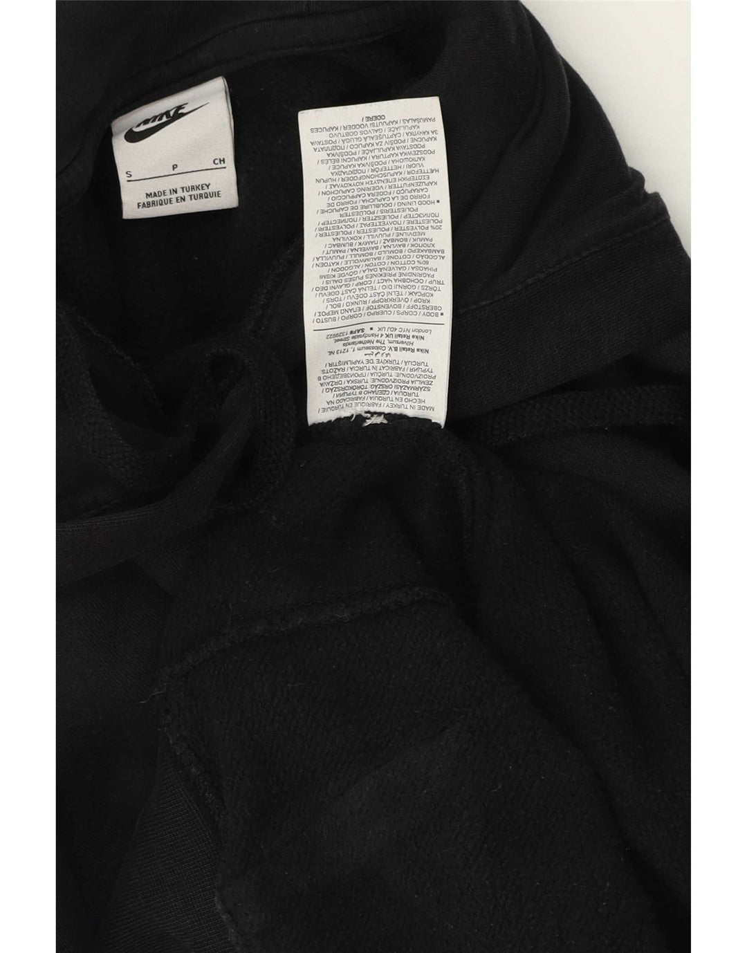 Nike Herren-Kapuzenpullover mit Grafik, Größe S, Schwarz, Baumwolle