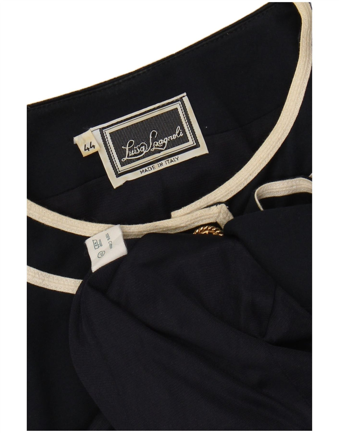 LUISA SPAGNOLI Damen Kurzarm-Blazerjacke IT 44 Mittelmarineblau