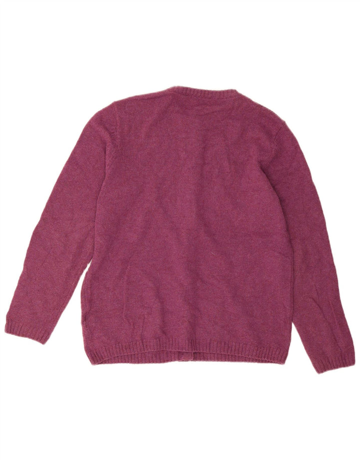 Marks & Spencer Damen-Strickjacke, UK 12, Mittelviolett, Acryl