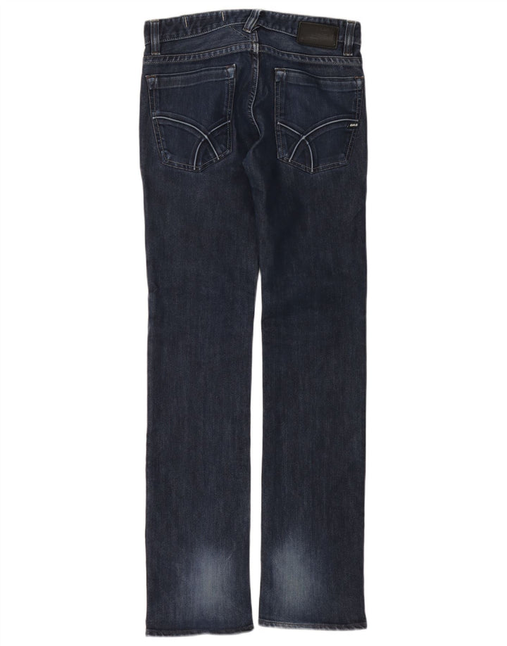 Gas Damen Straight Jeans W30 L34 Marineblaue Baumwolle