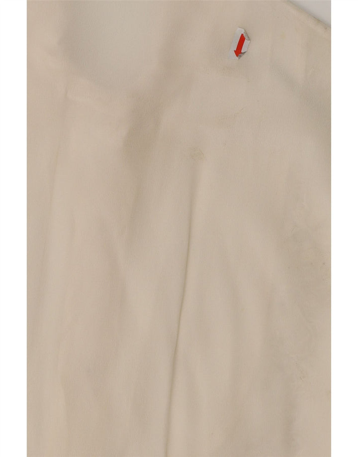 VINTAGE Womens See Through Shirt Blouse UK 12 Medium White Floral
