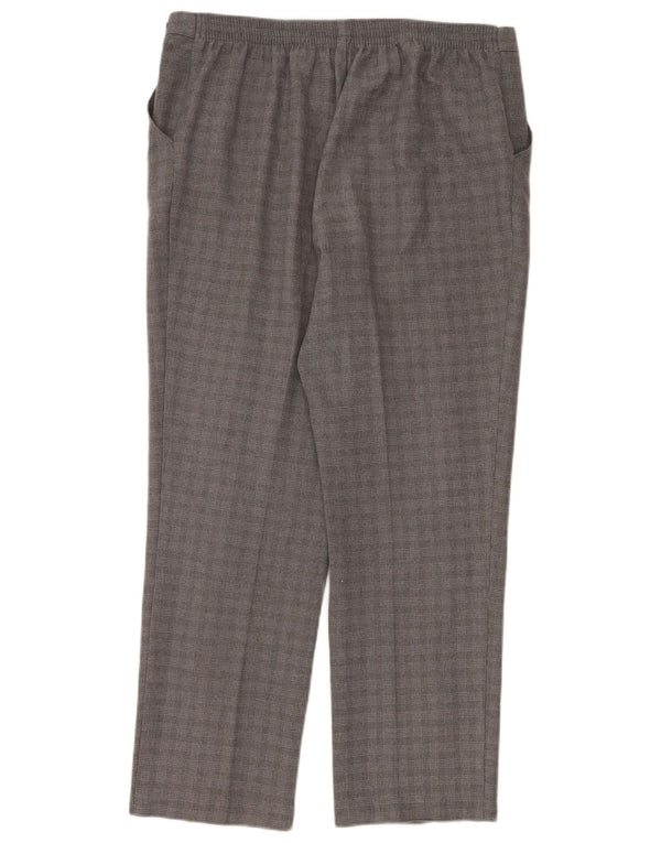 Marks & Spencer Damen Freizeithose UK 16 Large W36 L28 Grau kariert