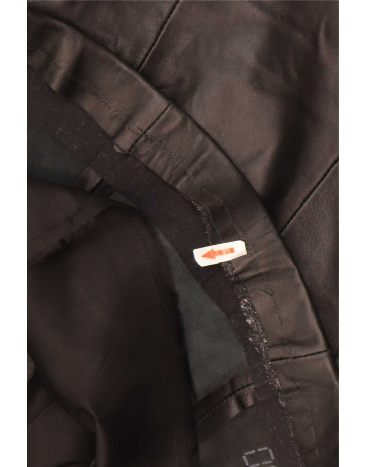 Vintage Womens Leather Jacket UK 14 Large Black