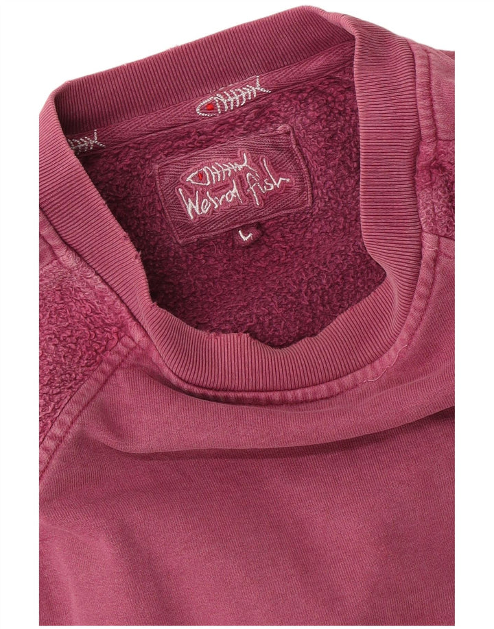 Weird Fish Herren-Sweatshirt, Pullover, Größe L, Rosa
