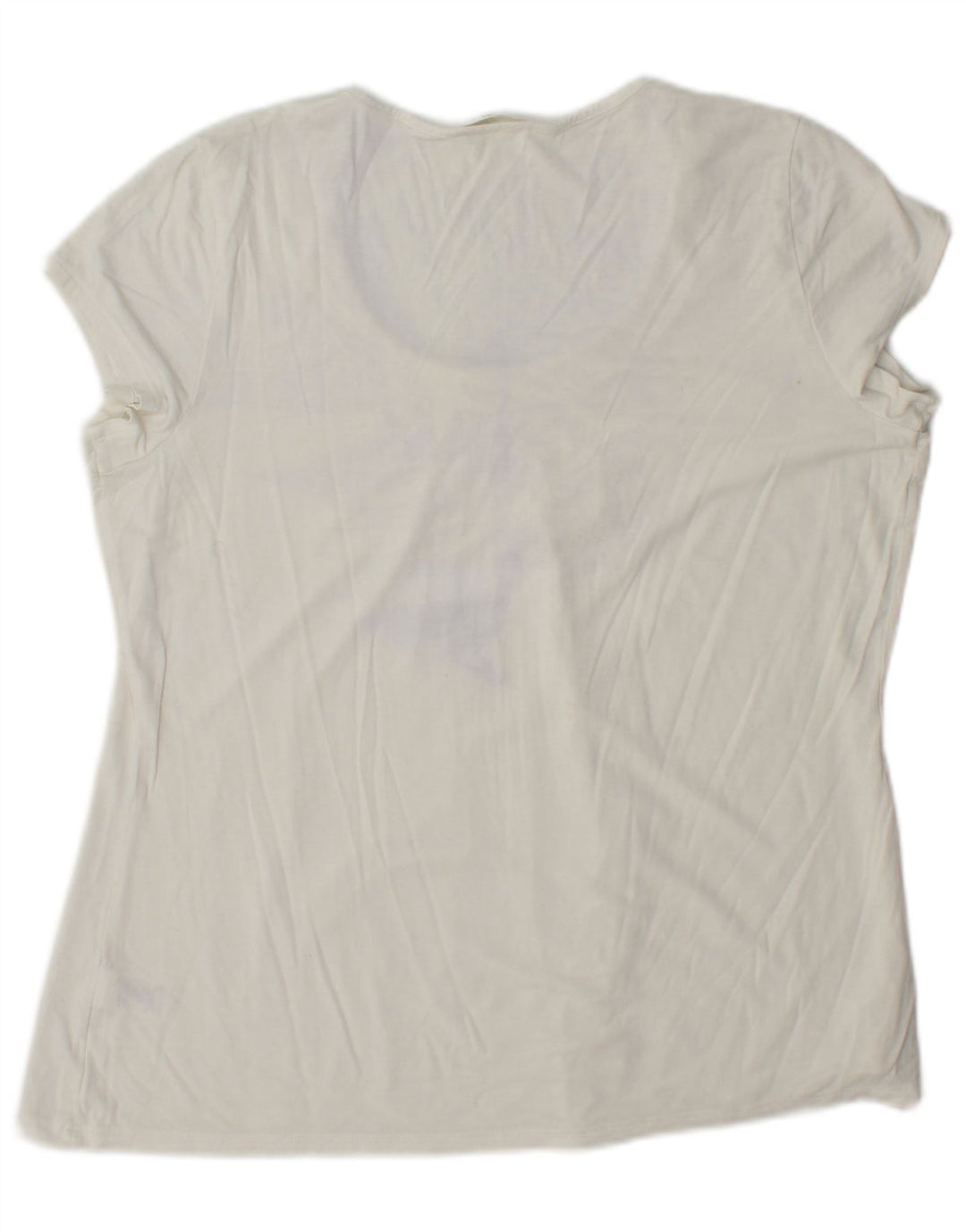 Marks & Spencer Damen T-Shirt Top UK 16 Large Weiße Viskose