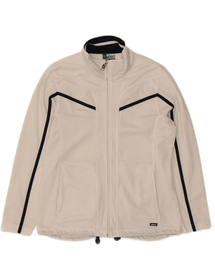 ASICS Womens Tracksuit Top Jacket UK 18 XL White