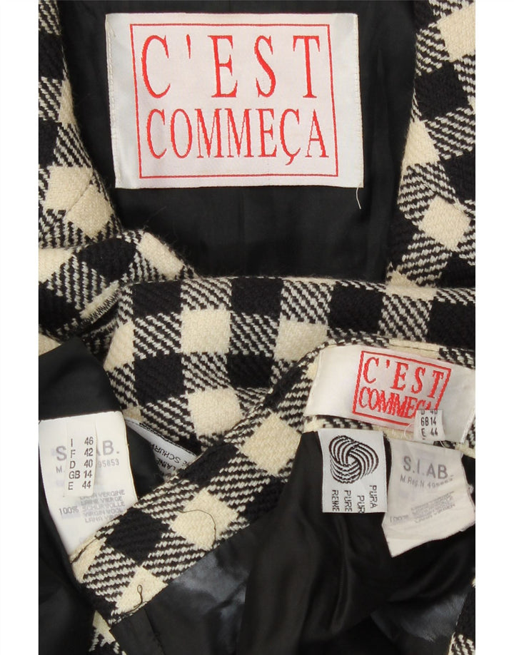 C'EST COMMECA Damen 2-teiliges Rockset UK 14 Medium W30 Schwarz Gingham