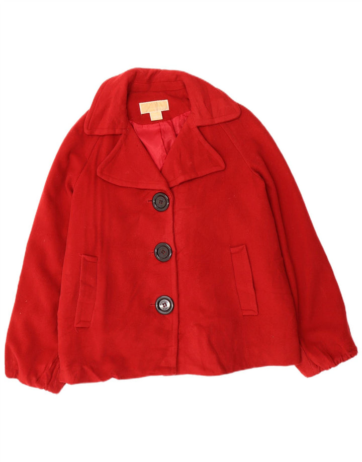 Michael Kors Damen Übergroße Bomberjacke US 4 Kleine rote Wolle