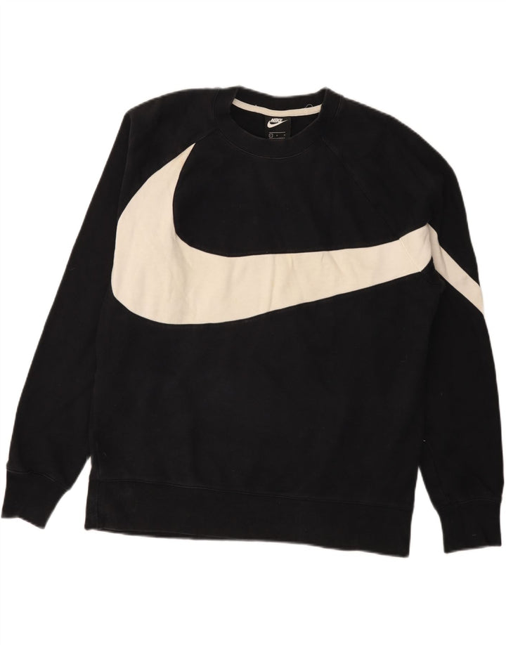 Nike Herren-Sweatshirt mit Grafik, groß, aus schwarzer Baumwolle