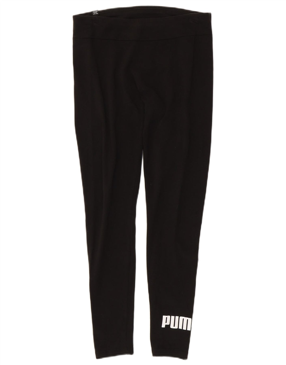 Puma Womens Graphic Leggings UK 14 Mittelschwarze Baumwolle