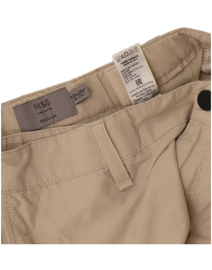 Gerade Herren-Cargohose von Marks & Spencer, W36, L29, Beige, Baumwolle