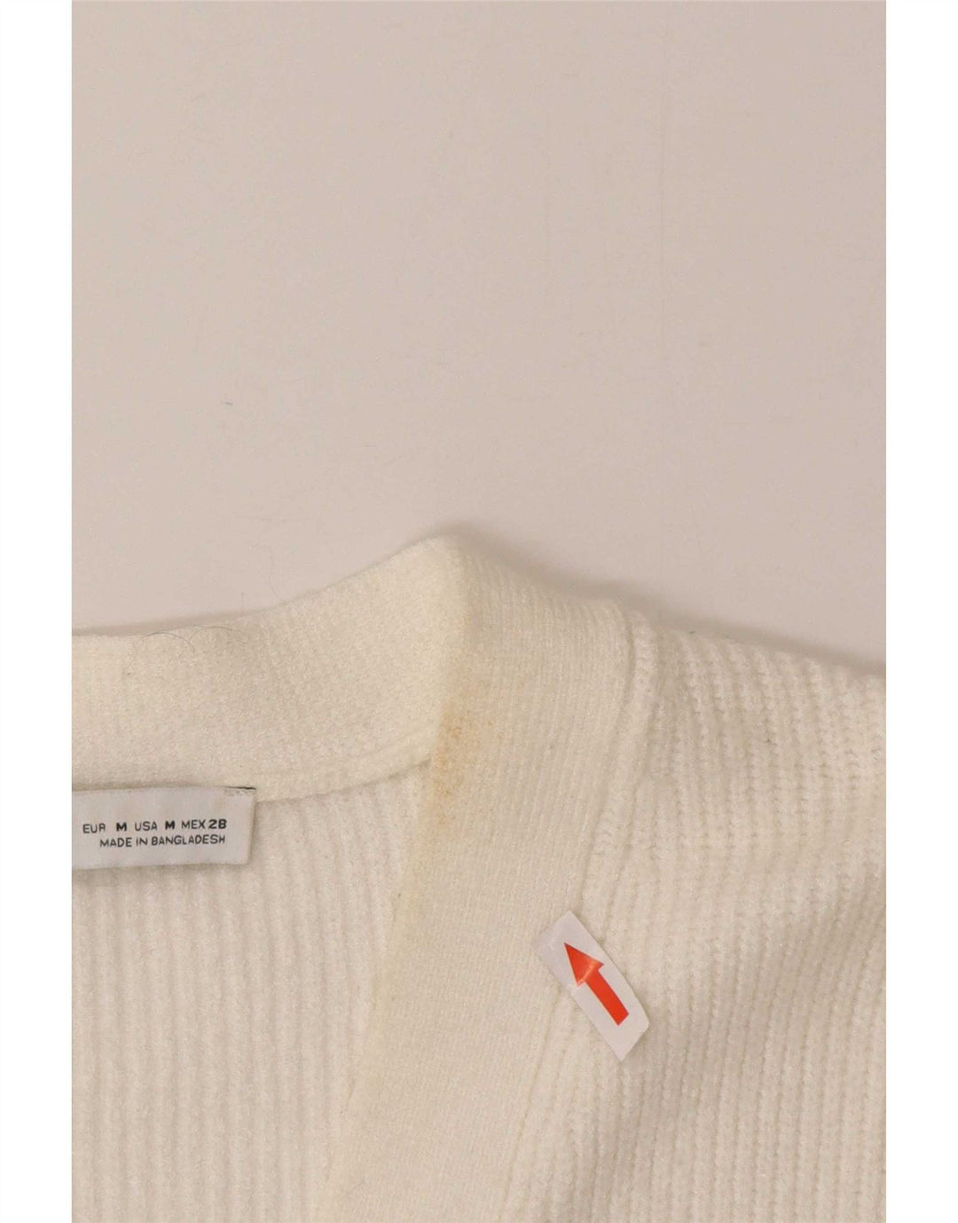 Zara Damen-Cardigan-Pullover UK 12 Mittelweiße Viskose