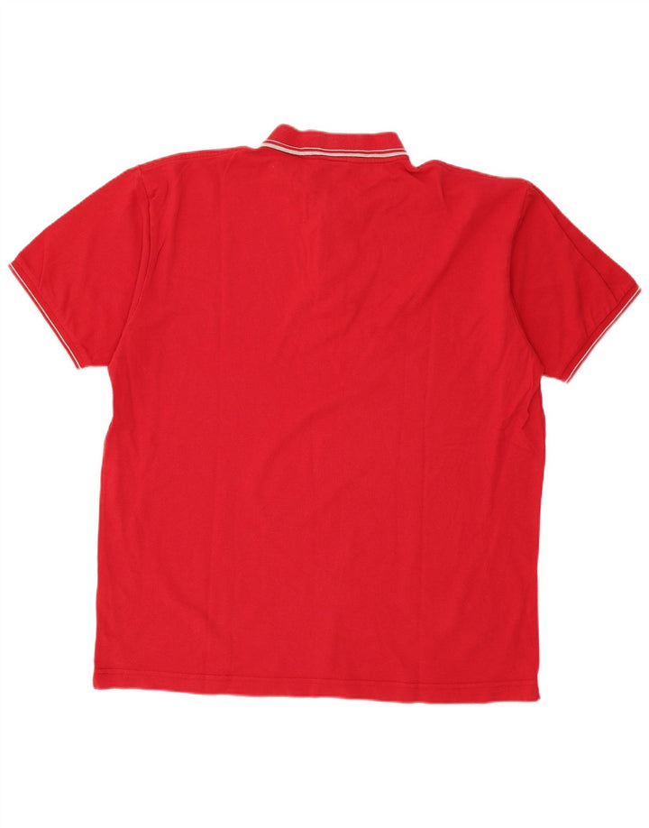 Kappa Herren Poloshirt 2XL rote Baumwolle