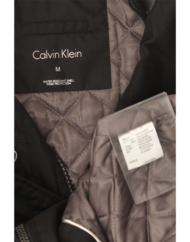 Calvin Klein Herren Bomber Windjacke UK 38 Medium Schwarz Modern