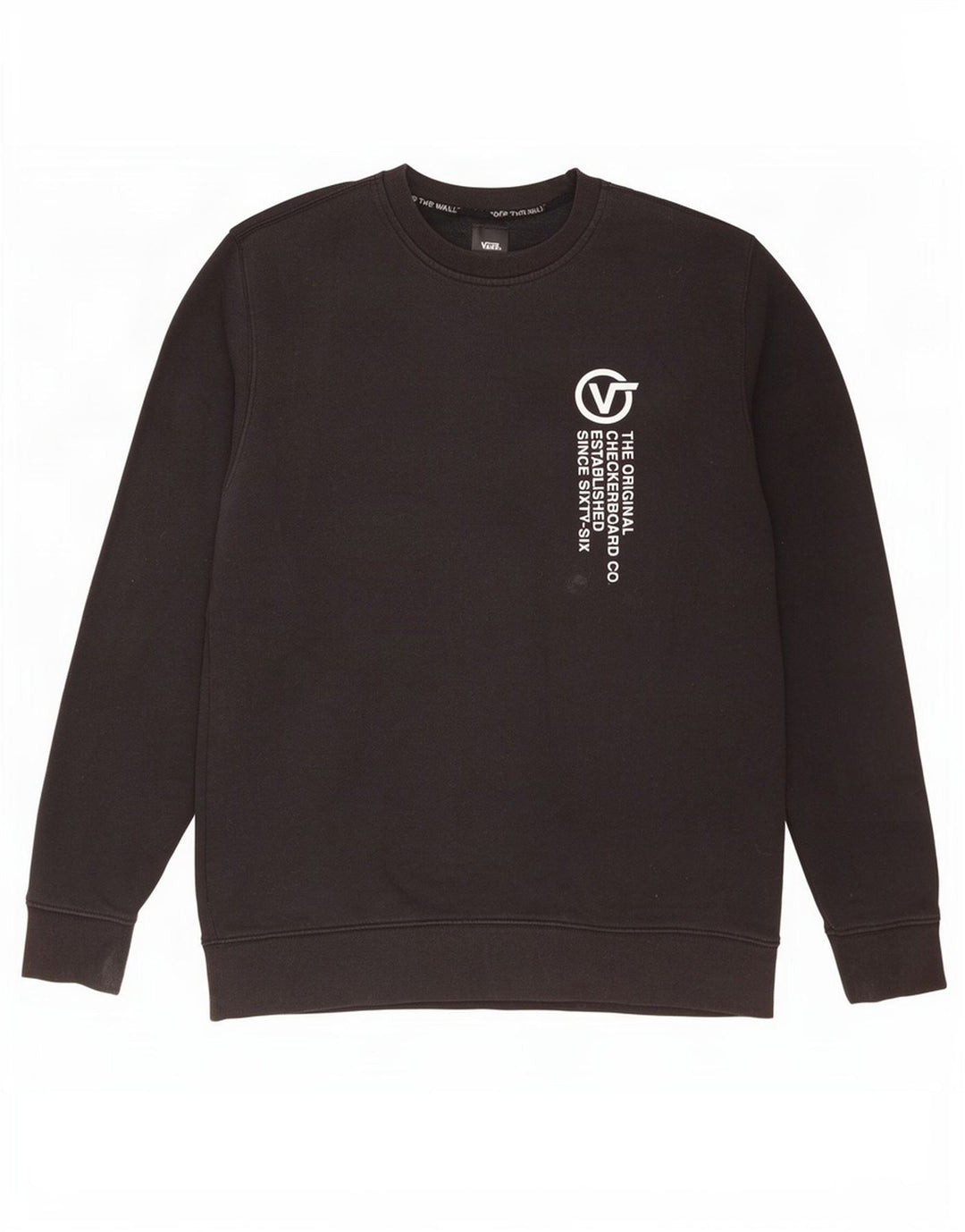 Vans Herren Grafik-Sweatshirt-Pullover aus mittelschwarzer Baumwolle