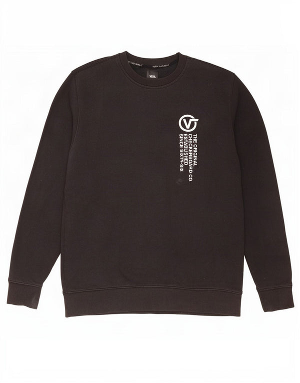 Vans Mens Graphic Sweatshirt Jumper Medium Black Cotton