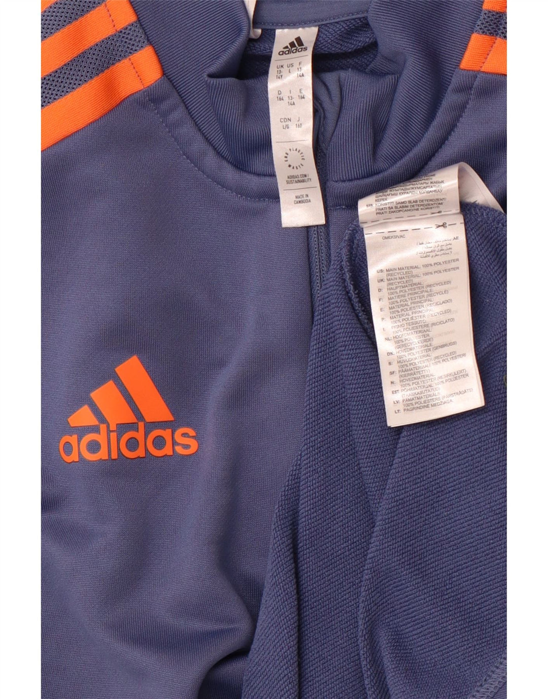 ADIDAS Jungen Manchester United Pullover-Trainingsanzug-Oberteil, 13–14 Jahre, Blau